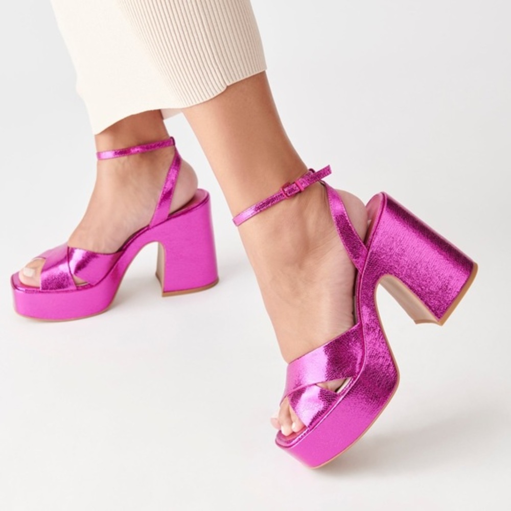 Dolce Vita Wessi Heel Electric Pink Crackled